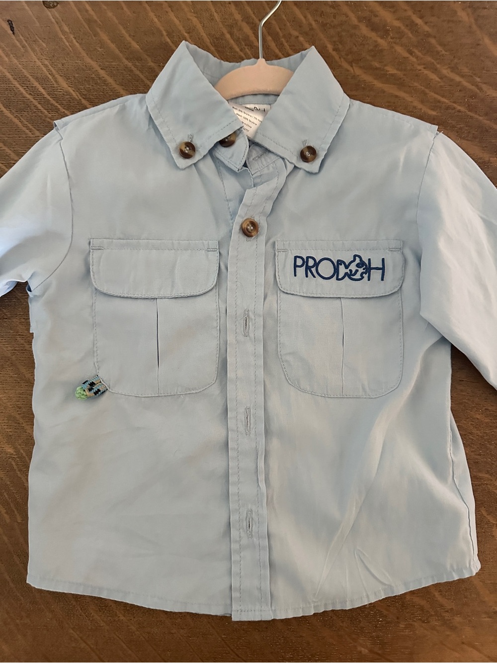 PRODOH Light Blue Button-Down Shirt for Kids